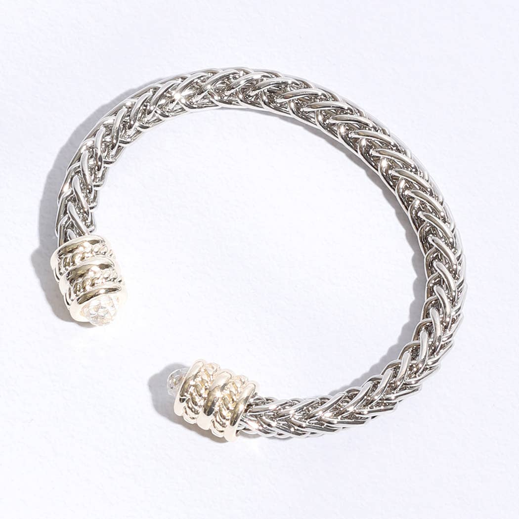 Fashion City - Wholesale Cuff Bracelet - Ponytail Gemmed Out Bangle Bracelet1