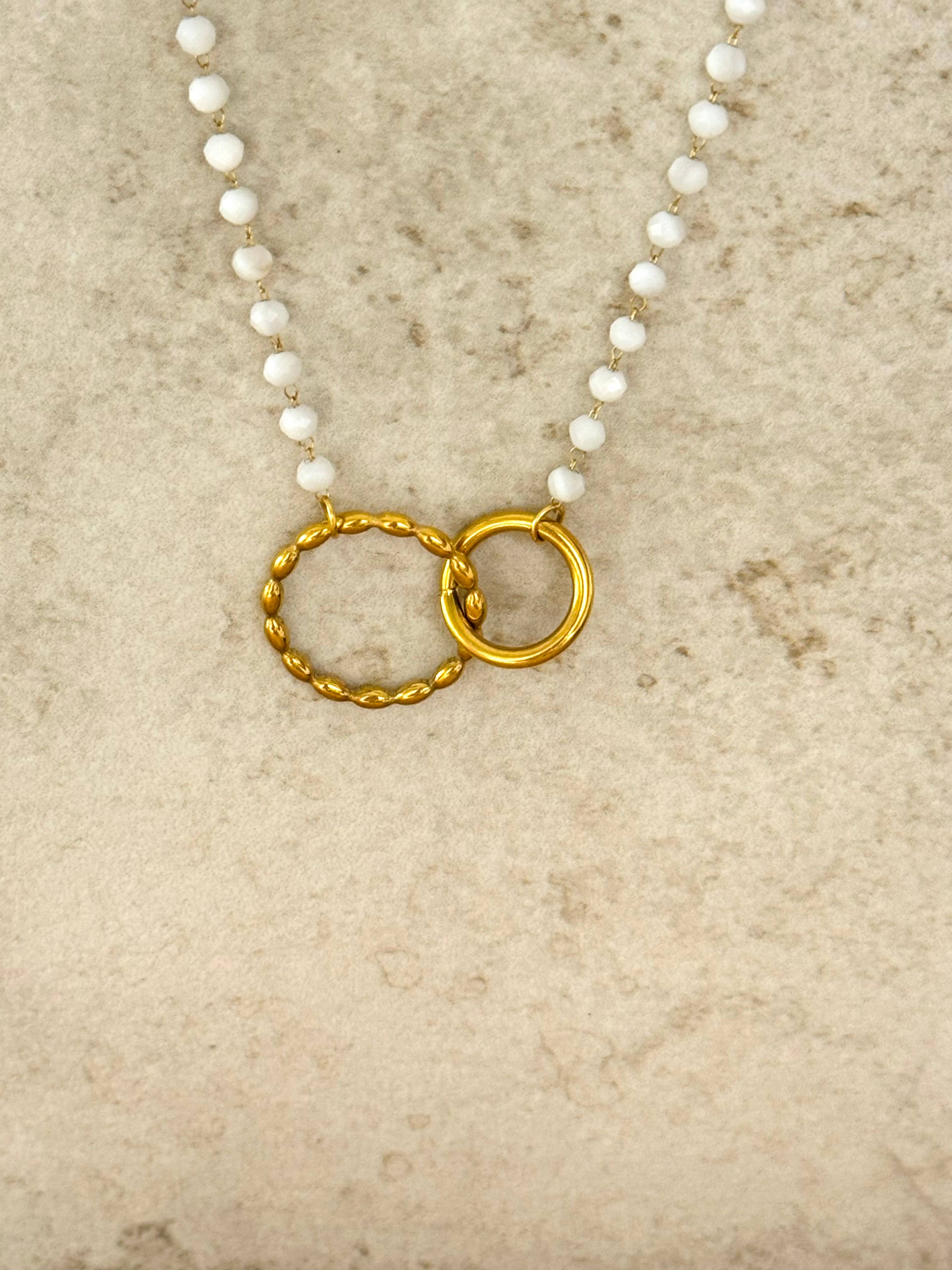 Cassette Barcelona - Wholesale Pendant/Charm Necklace - Muriel Geometric Bohem Necklace w Mineral Stones1