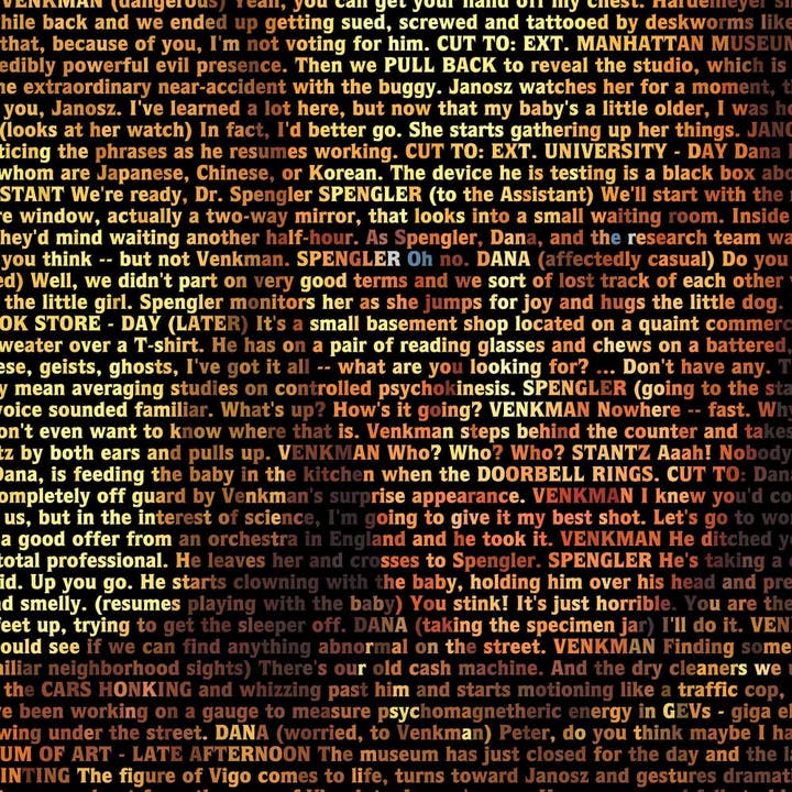 Robotic Ewe – Impressão artística por atacado – Vigo. Ghostbusters II - Impressão artística do roteiro1