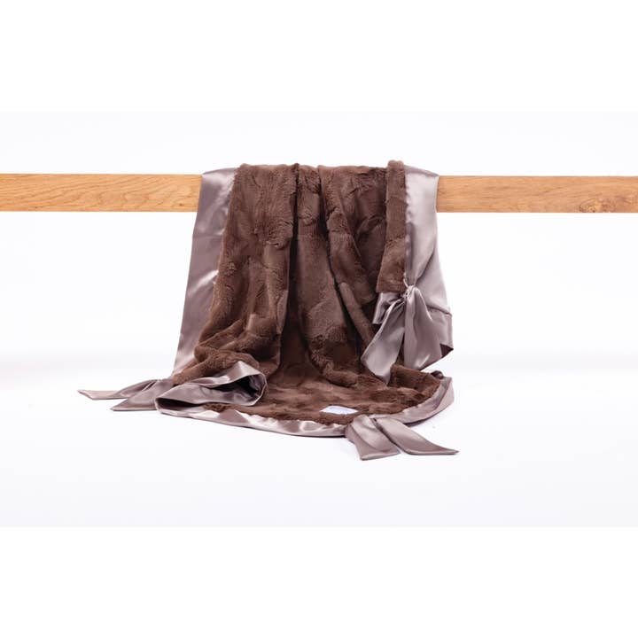 Mint Home Apparel - Wholesale Security/Cuddle Blanket - Baby - Mocha Hide Knotty Blankie1