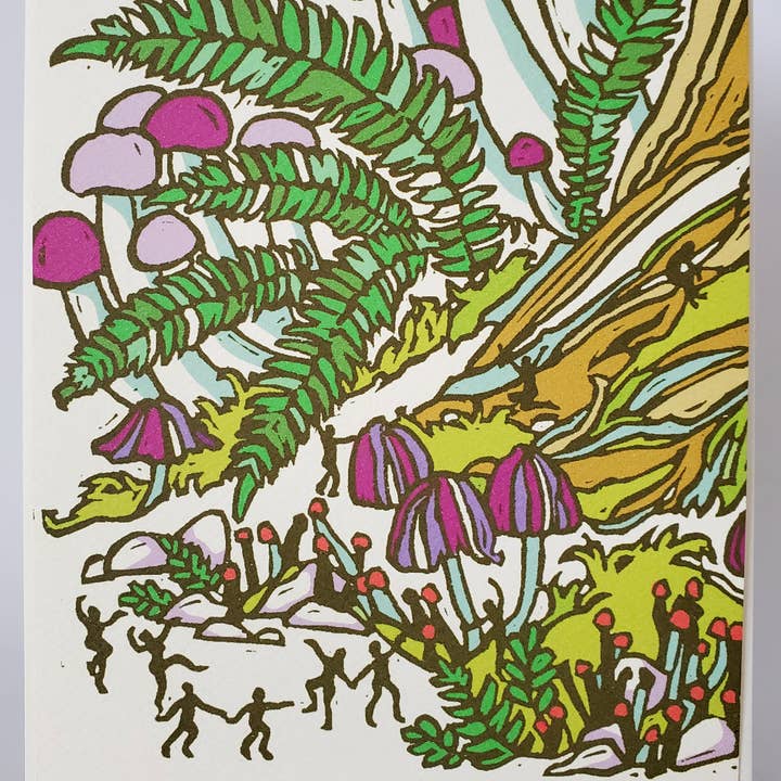 Little Green - Wholesale Birthday Card - Fall Fairy Mushroom Birthday Greeting Card