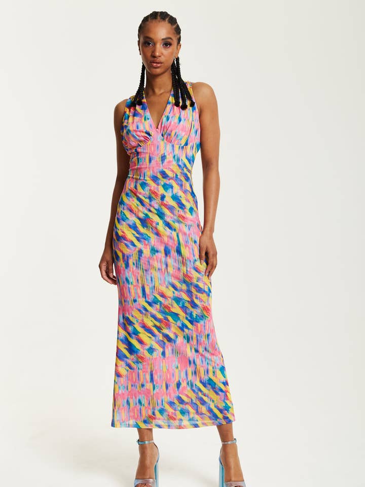 Vestido Maxi da Holland Estampado Arco-Íris por atacado de House Of Holland