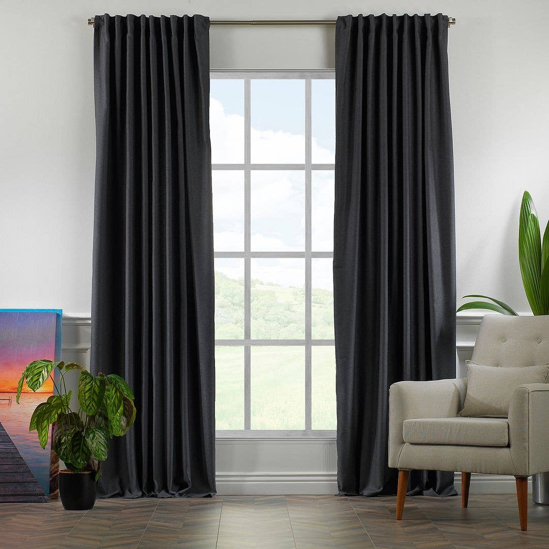 Bes Home Design - Wholesale Curtain - Extra Long Faux Linen Decorative  Custom Size Curtain31