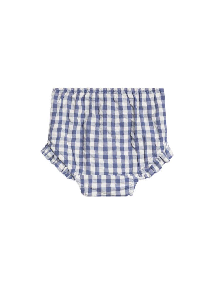 Colored Organics - Wholesale Shorts - Kids - Organic Helena Seersucker Ruffle Bloomer - Marino Gingham
