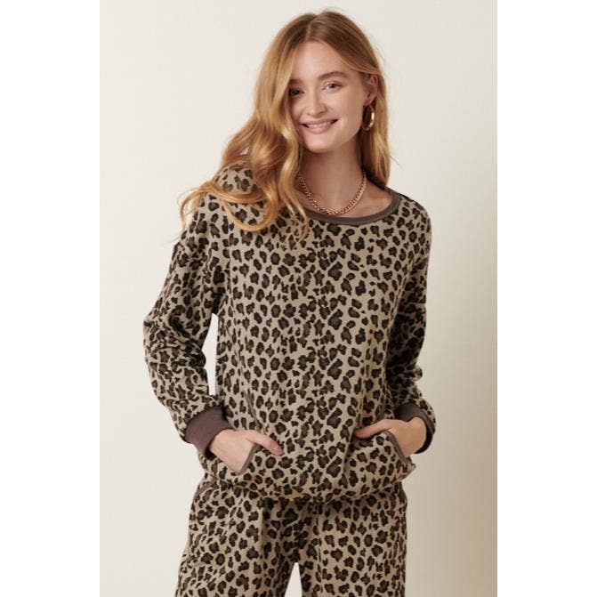 mittoshop – Sweatshirt - Mulher por atacado – Blusão Pulôver de Moletom com Estampa de Onça1