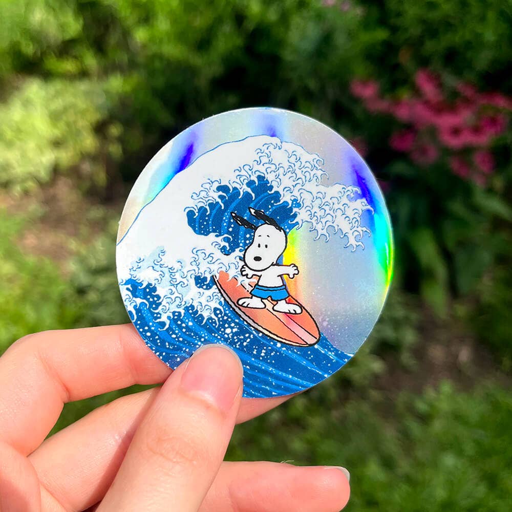 Apply Stickers - Wholesale Sticker - Great Wave Snoopy - Die-Cut Sticker1