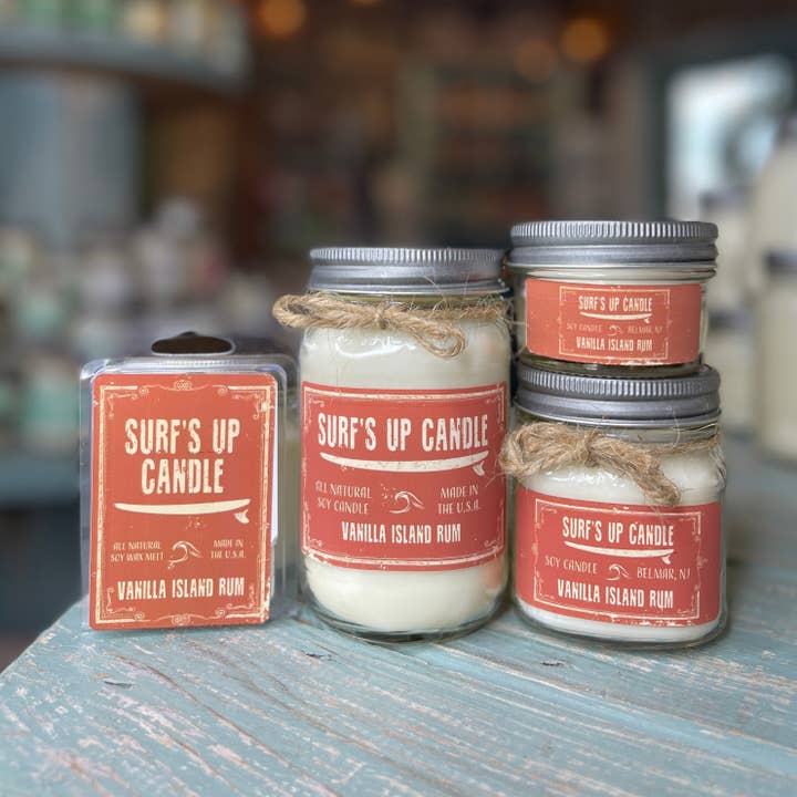 Vanilla Island Rum Mason Jar - Original Collection for wholesale by Surfs Up Candle