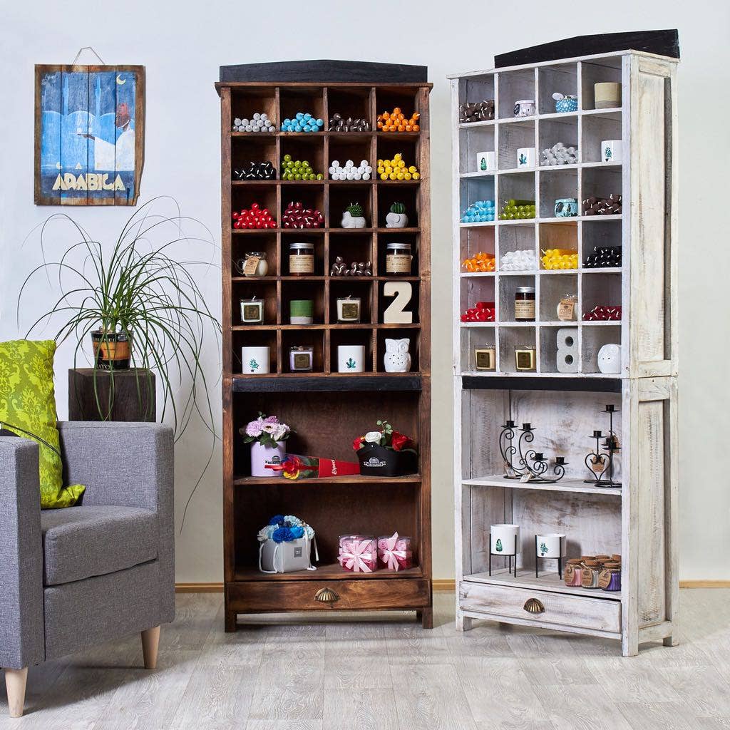 AWGifts Europe - Wholesale Retailer Display Stand/Case - RDS-156 - Dinner Candle Display Stand - Greywash2