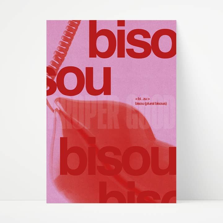 Bisou Bisou Print for wholesale by Proper Good