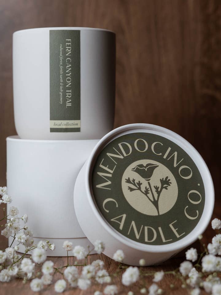 Fern Canyon Trail Candle - Nordic Ceramic Tumbler for wholesale by Mendocino Candle Co.