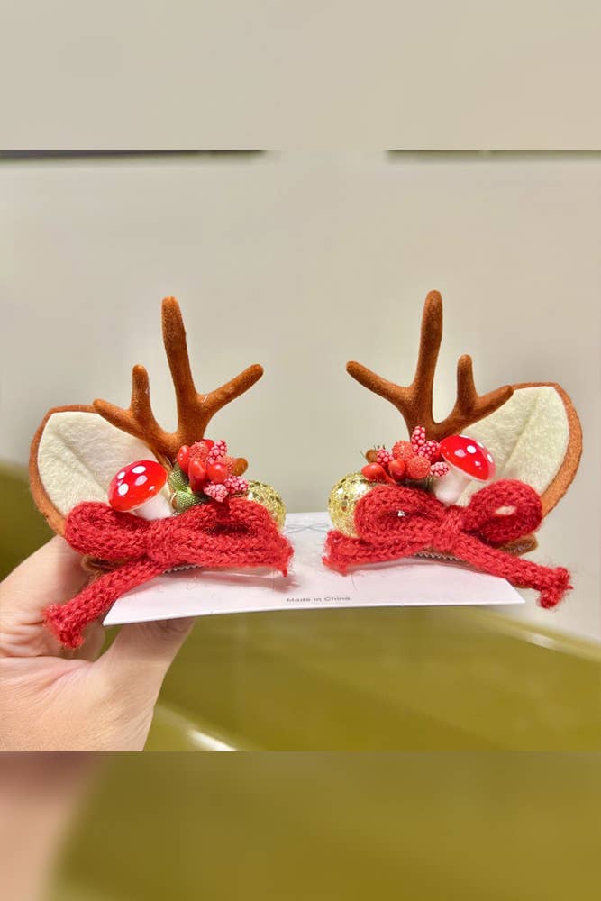 UNISHE - Wholesale Hair Clip - Women's - Christmas Reindeer Hair Clip ZK22345