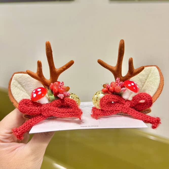 UNISHE - Wholesale Hair Clip - Women's - Christmas Reindeer Hair Clip ZK22345