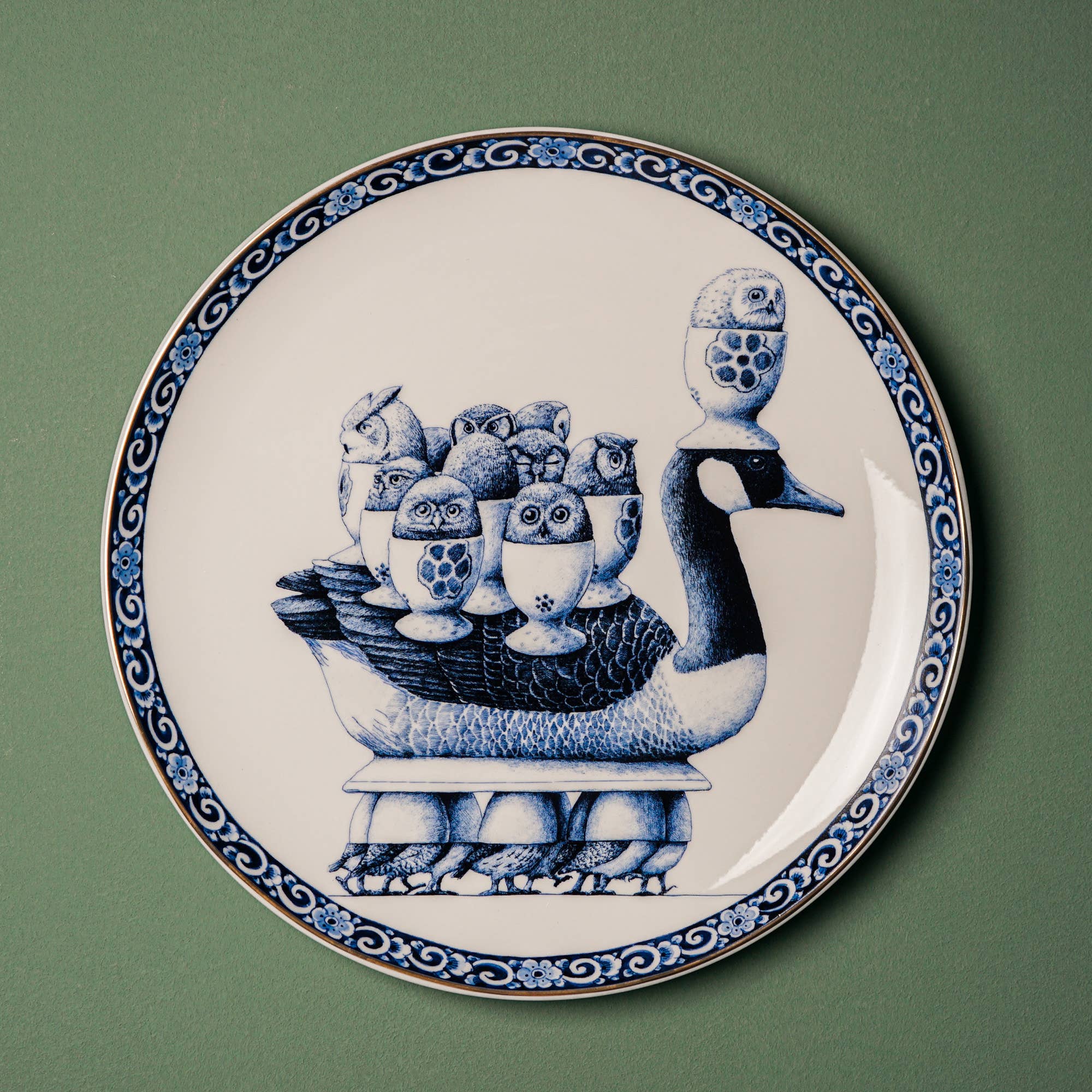 Heinen Delfts Blauw - Wholesale Wall Accent - Wall plate Redmer Hoekstra Duck1