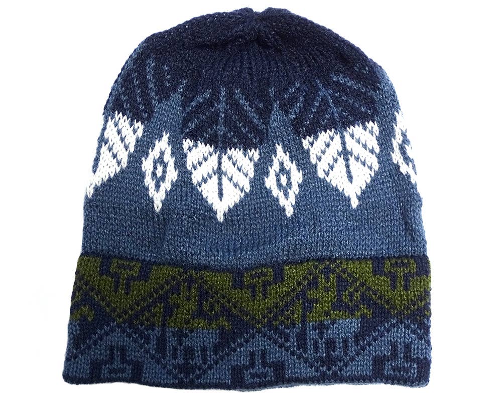 Pichincha - Wholesale Beanie - Women's - Multicolored Tribal Ethnic Design Winter Knit Beanie Hat1