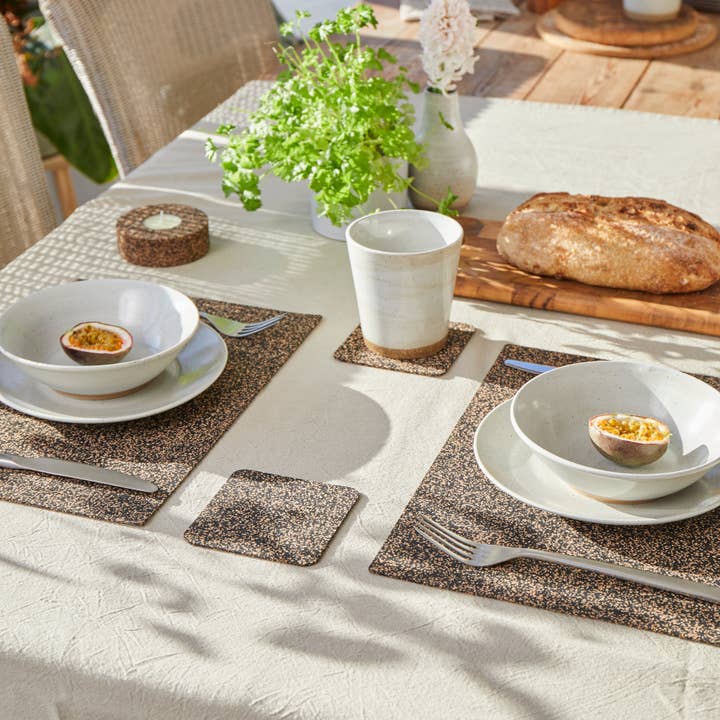 Dash Recycled Rubber & Cork Placemats | Max Rectangle for wholesale by LIGA