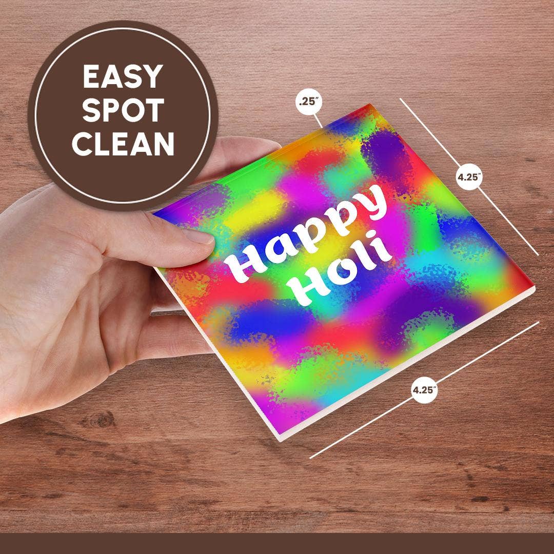 3dRose - Wholesale Coasters - 3dRose, Colorful Happy Holi greeting, Coaster6