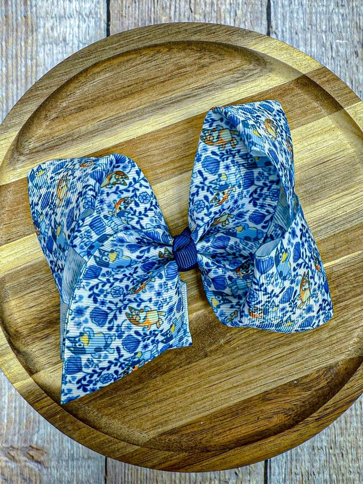 Nœud pour cheveux Bluey & Bingo pour la vente par The Hair Bow Company