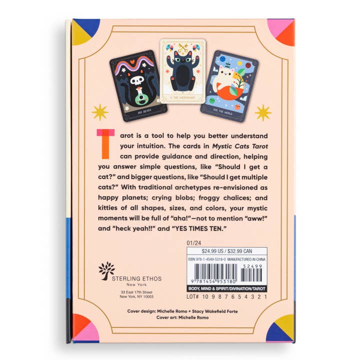 Hachette Book Group - Wholesale Tarot Cards - Mystic Cats Tarot: A 78-Card Deck and Guidebook2