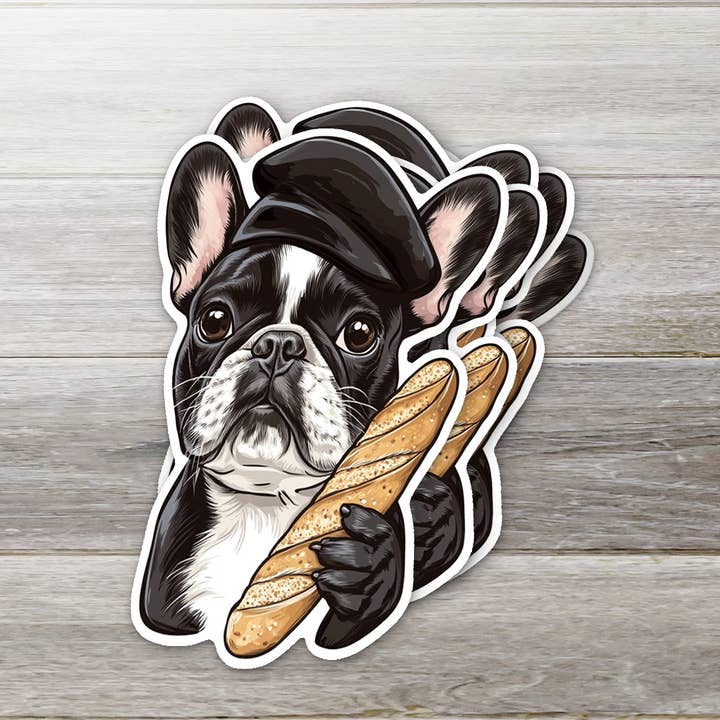 Frenchie-Brot-Aufkleber für den Großhandel von Ozark Sticker Company