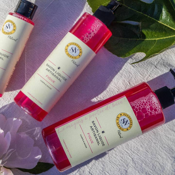 La Savonnerie du Nebbiu - Wholesale Body Wash/Shower Gel - Fig - Black Pepper Handmade Liquid Soap1