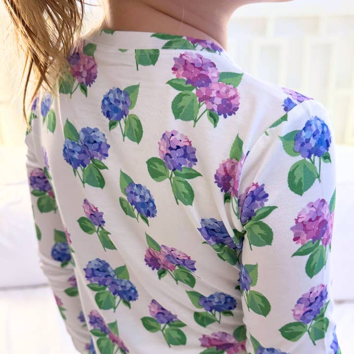 Basically Soho - Wholesale Sleepwear Set - Kids - Cape Cod Hydrangea Two-Piece Set1