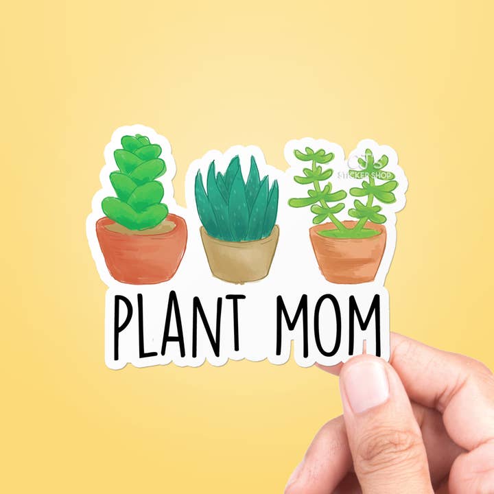 Plant Mom Sticker Vinyl Decal for wholesale by CJ's Sticker Shop