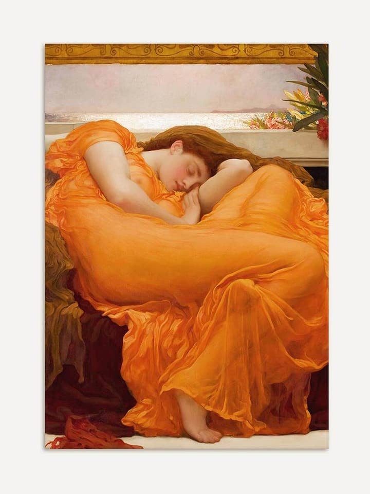 Flaming June – Art print with sleeping woman for wholesale by Modern Antique Prints