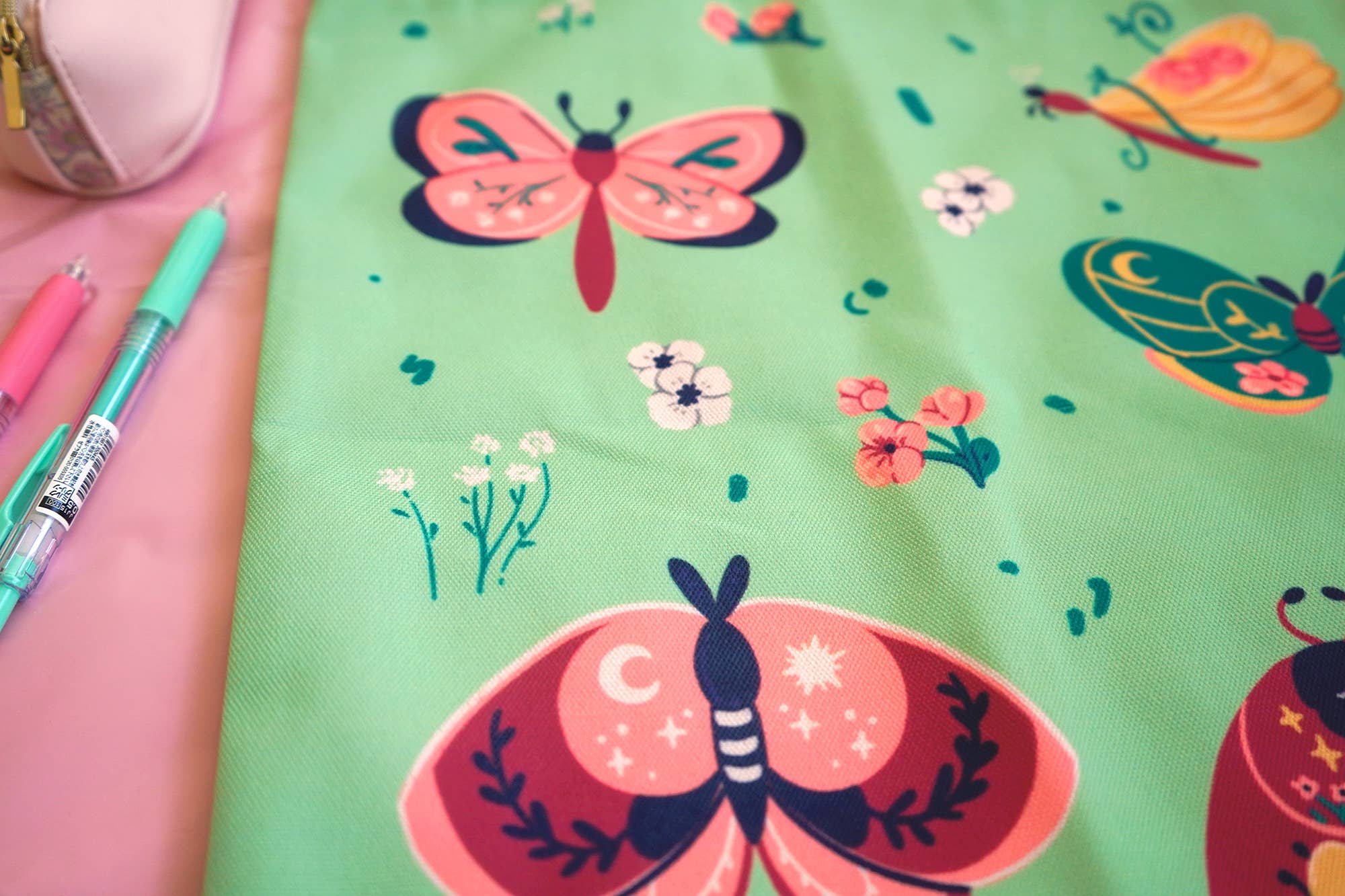 The Moonborn - Wholesale Tote Bag - Women's - Moths & Wildflowers Tote Bag7