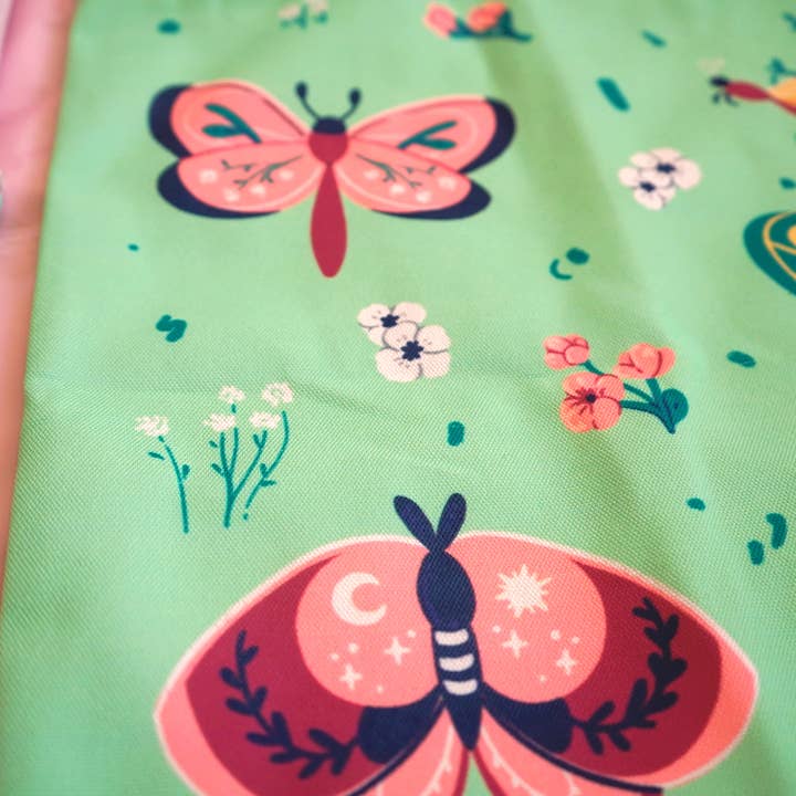 The Moonborn - Wholesale Tote Bag - Women's - Moths & Wildflowers Tote Bag7