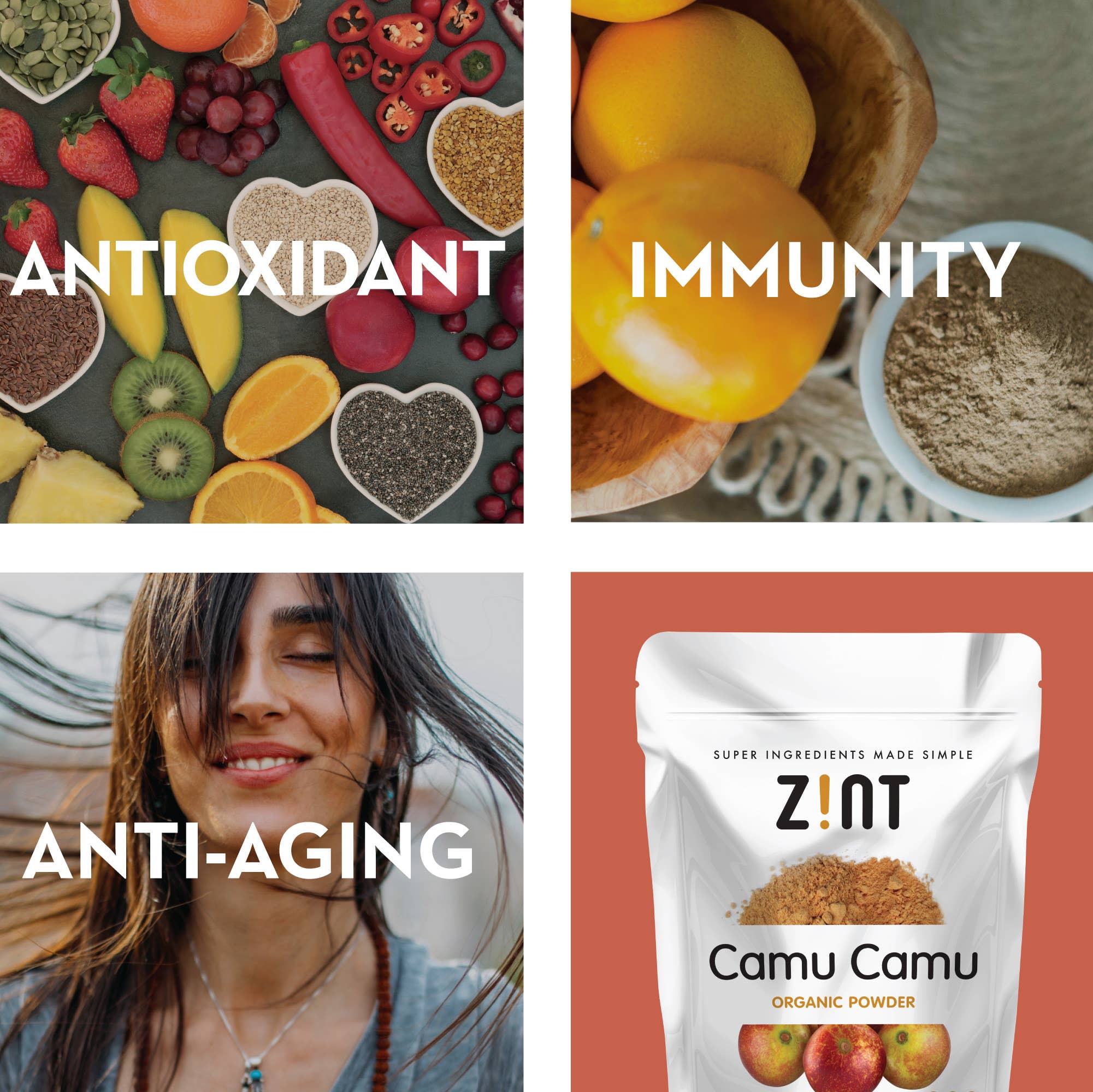 Zint Nutrition - Vente Poudres protéinées/superaliments - Poudre de camu camu biologique (3,5 oz)5