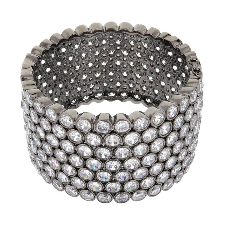 Shimmer and Glimmer Pave Bangle for wholesale by Lauren G Adams