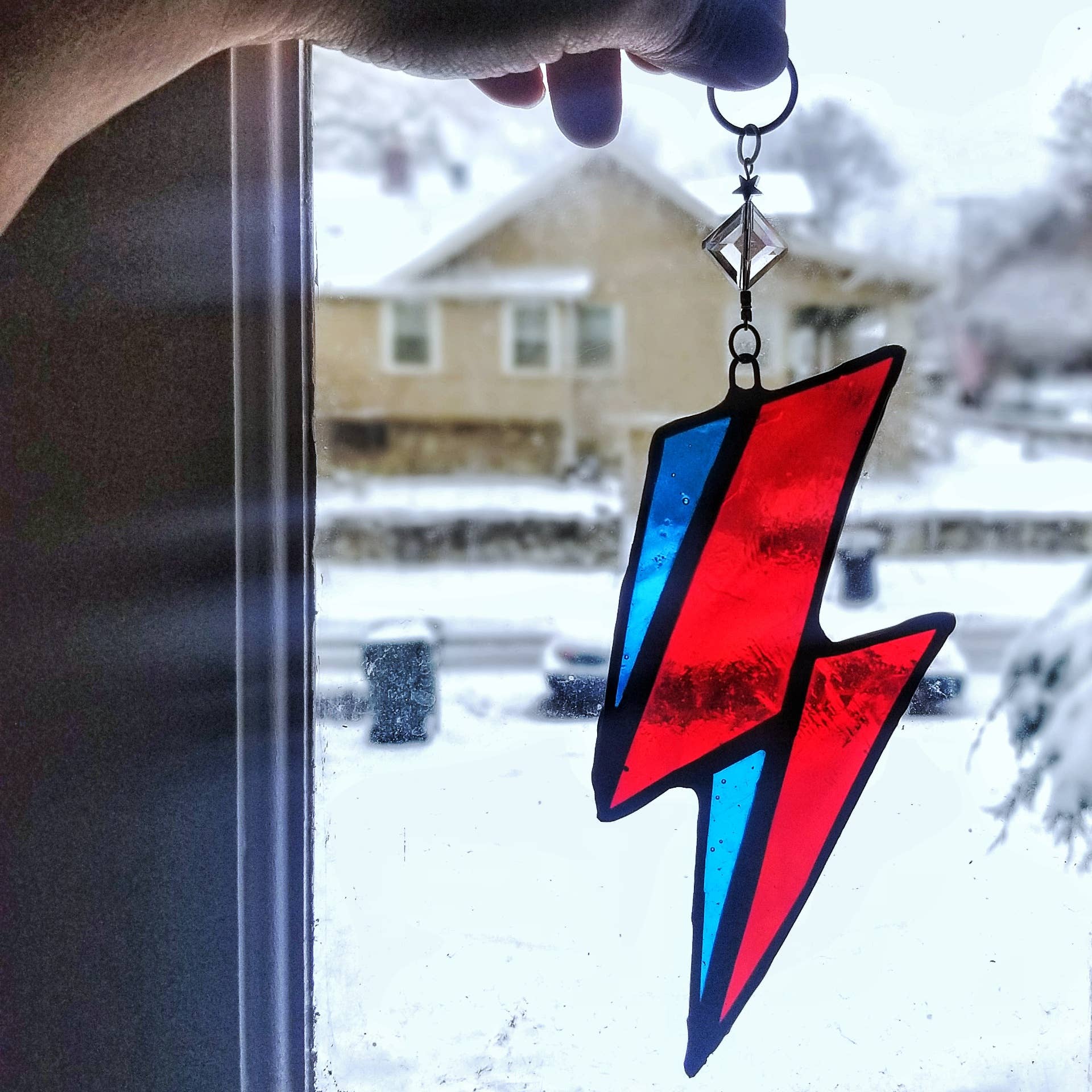 Lost & Found Design - Vendita all'ingrosso Acchiappasole - Suncatcher fulmine in vetro colorato1