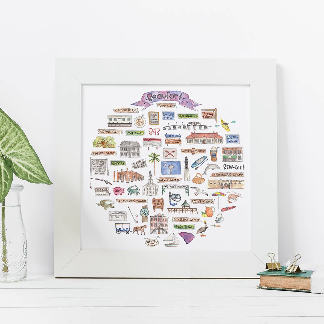 Green Blanky Studio - Wholesale Art Print - Beaufort, SC Icon Watercolor Print2