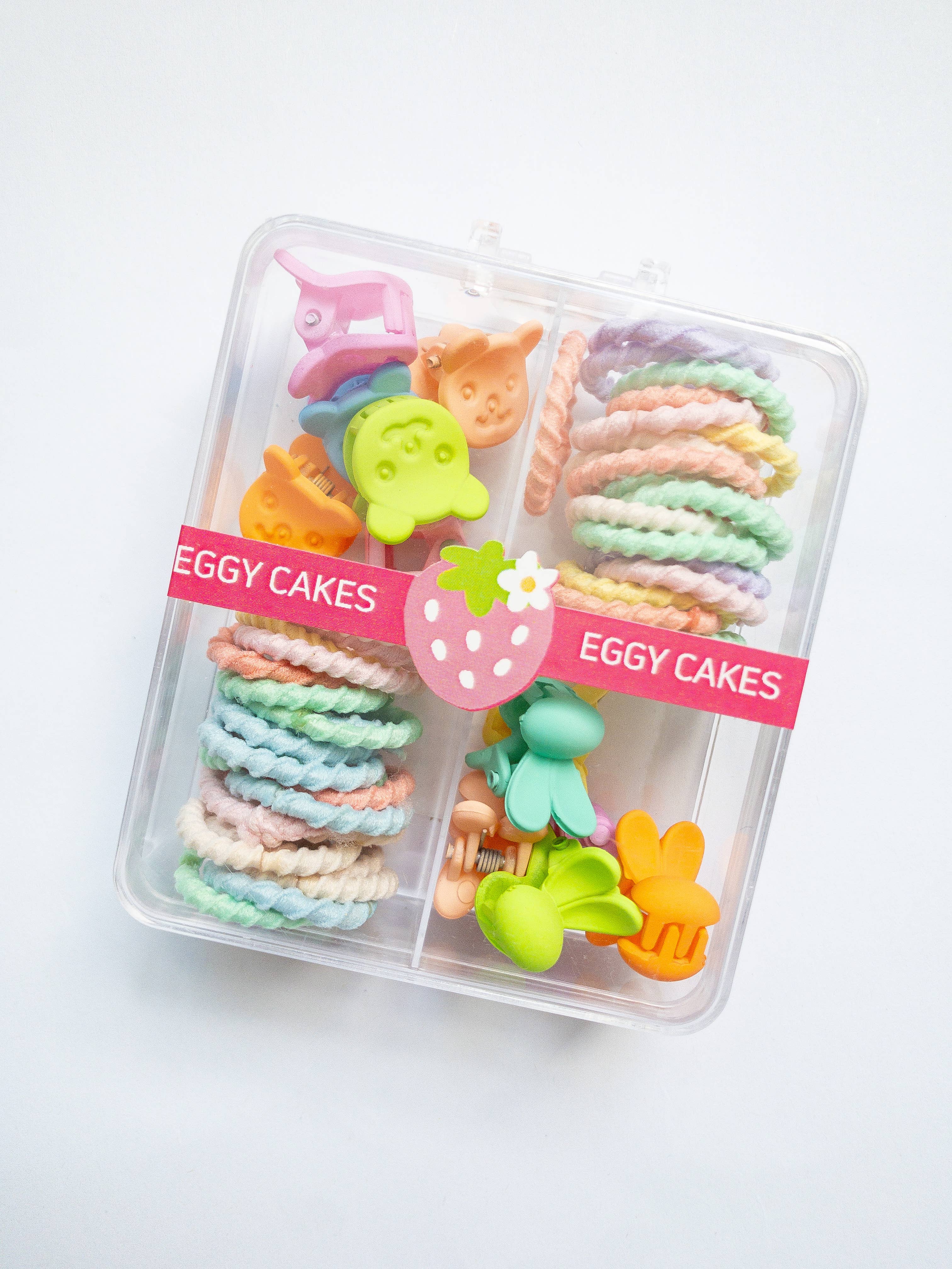 Eggy Cakes - Wholesale Hair Clip - Kids - Bears & Bunnies Hair Claw & Tie Set2