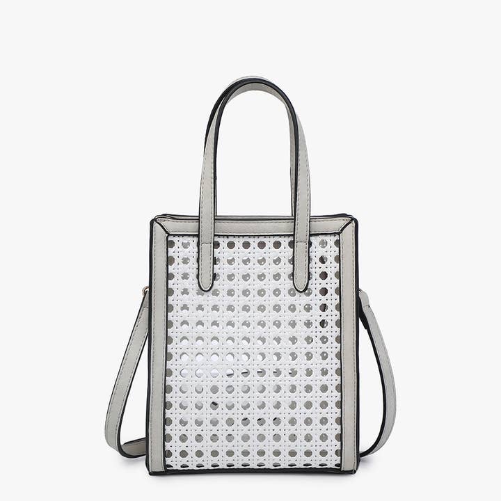Jen & Co. - Wholesale Satchel - Women's - M2268 Emmie Rattan Rectangular Satchel