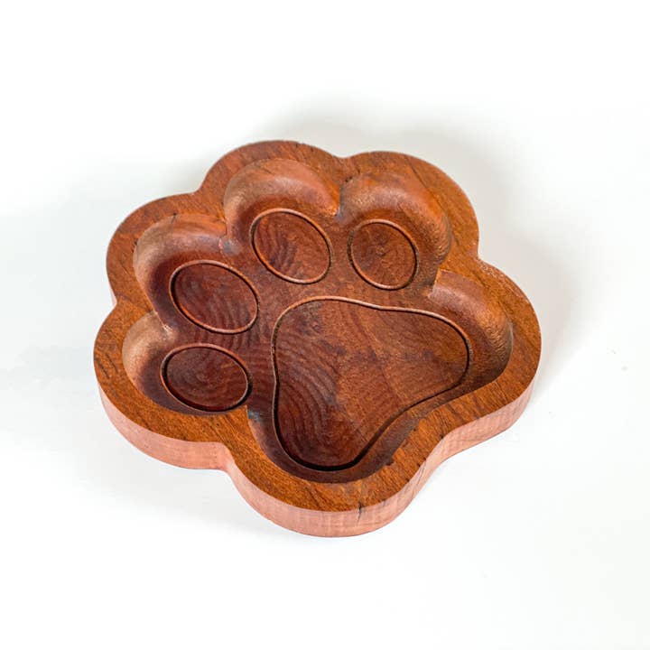 Third Eye Creation Company - Venta al por mayor Bandejas decorativas - Bandeja de madera dura con estampado de patas, bandeja plegable con forma de pata de animal