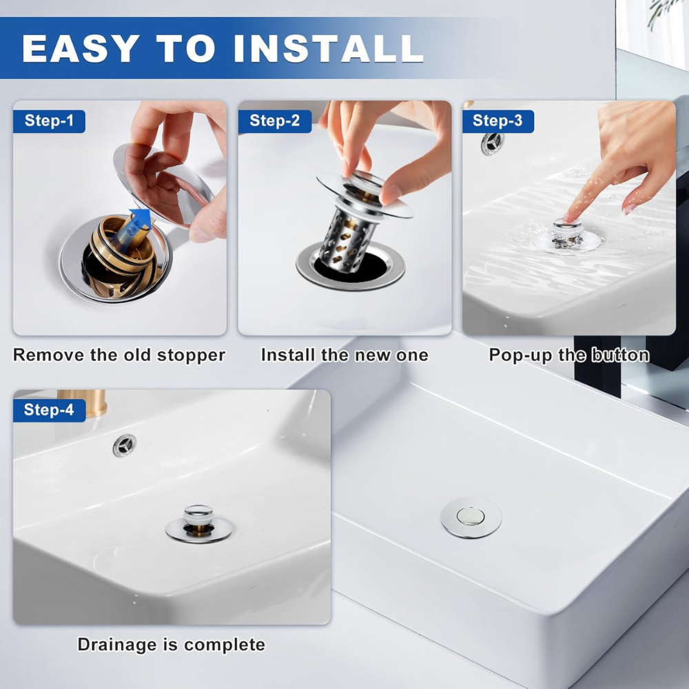 Moderny - Wholesale Sink Strainer/Stopper - Drain Pop-Up Stopper7