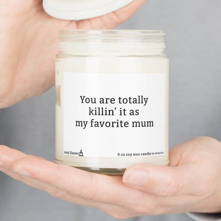 Favorite Mum Soy Wax Scented Candles, 9oz for wholesale by Sassy Flames
