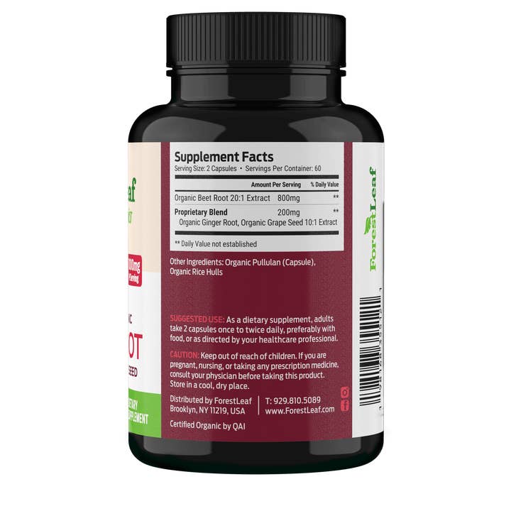 Forest Leaf - Wholesale Oral Supplement/Vitamin - Organic Beet Root