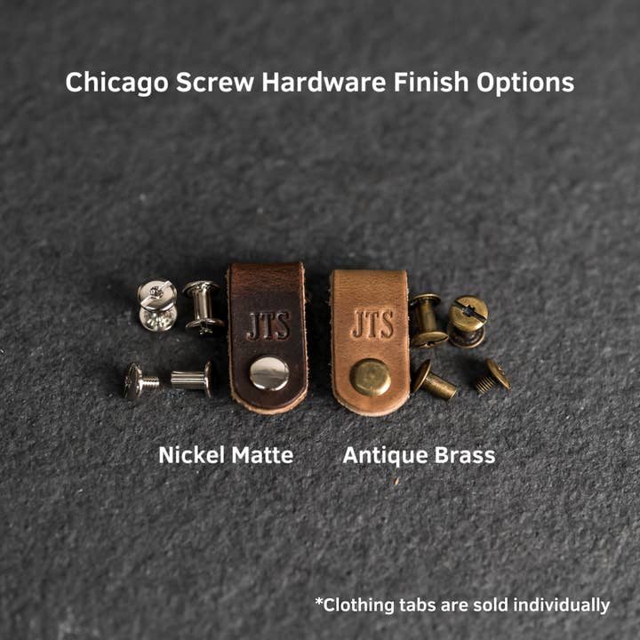 Ox & Pine - Vente Étiquette pour bagage - Onglets de vêtements en cuir personnalisés25