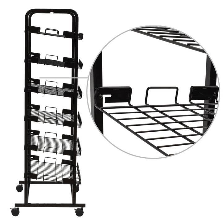 Specialty Store Services - Wholesale Retailer Display Stand/Case - Black 30 in Bakers Rack