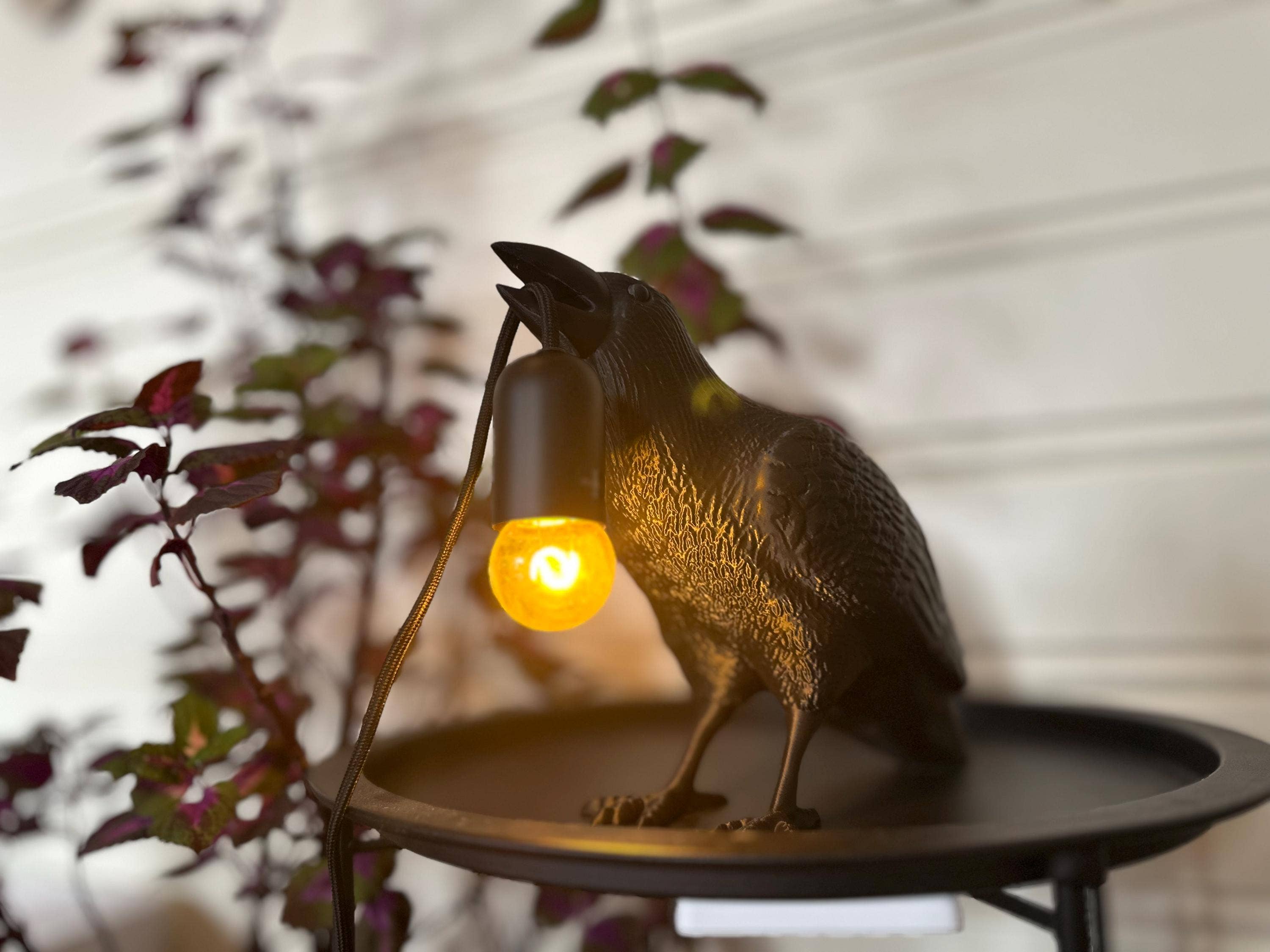 <3 Studio – wholesale Accent/desk lamp – Gothic Raven – Whimsigoth Decor - 3D Printed Lamp for Table2