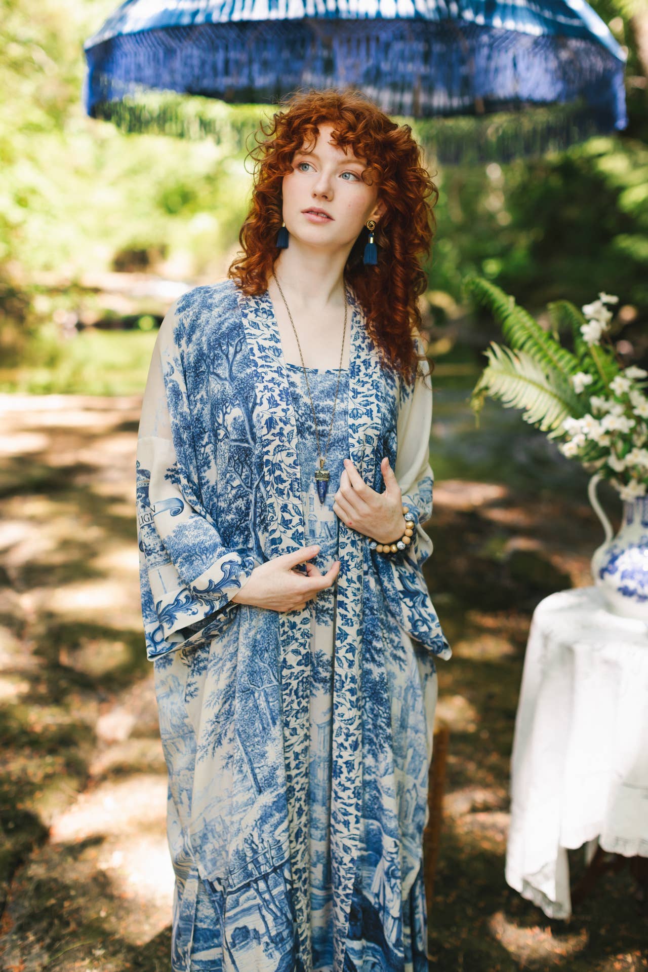 Market of Stars (Worldwide) - Wholesale Kimono - Women's - Let The Light In Opera Duster Kimono Robe w/ Delft9