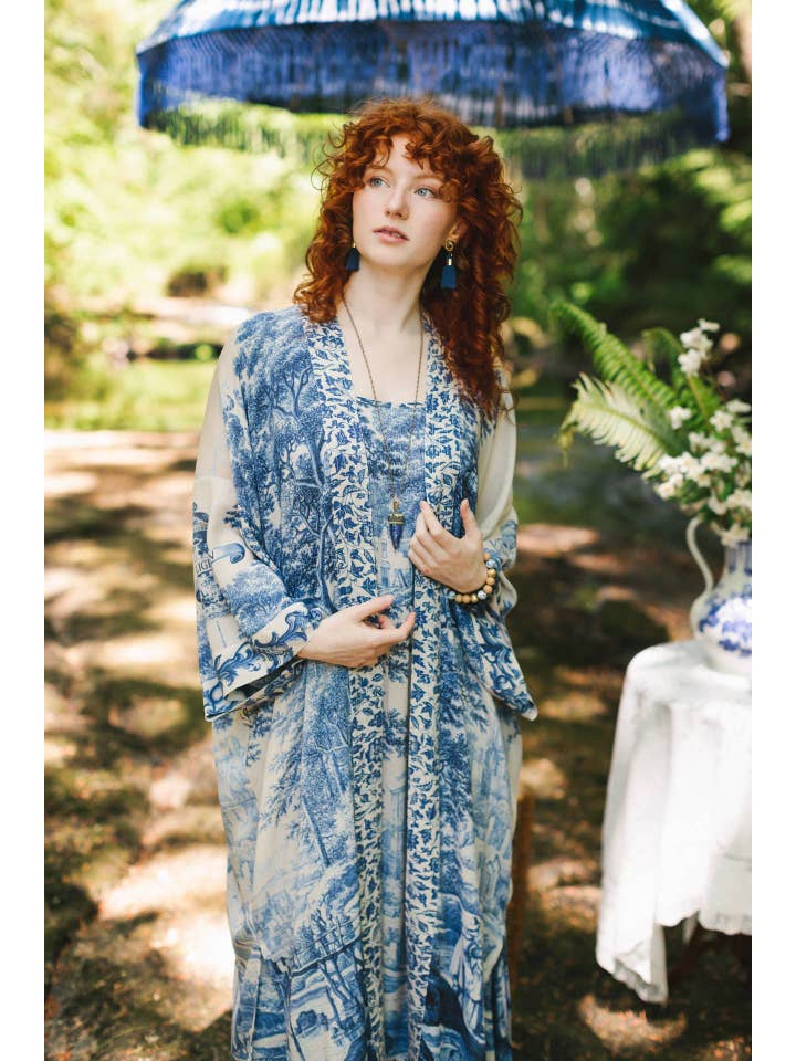 Market of Stars (Worldwide) - Wholesale Kimono - Women's - Let The Light In Opera Duster Kimono Robe w/ Delft9