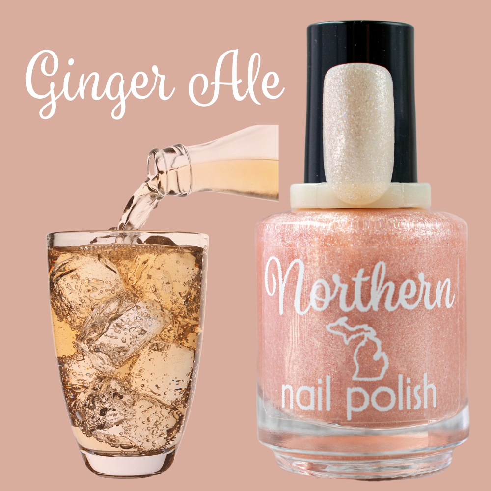 Northern Nail Polish - Wholesale Nail Polish - Ginger Ale ~ Nail Polish Sparkly Eco Green Natural Free Vegan0