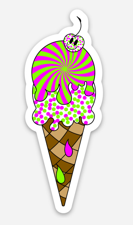 Liminal Moon Art Club - Wholesale Sticker - Trippy Ice Cream Sticker1