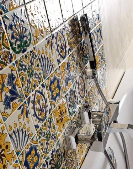 Dyari – Großhandel Wandfliesen – SOUSSA | Dekorative handbemalte Keramikfliese 10 x 10 cm (4 x 4 Zoll)3