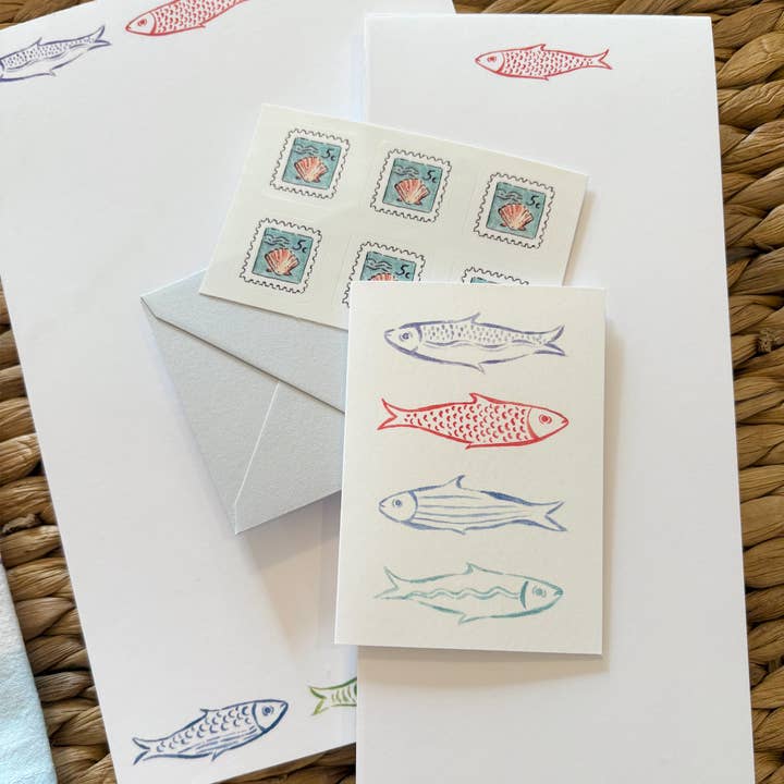 Independent Puppy - Wholesale Stationery/Notecard Set - Rainbow Fish Mini Note Cards, Set of 6 | 2.5 x 3.5"4