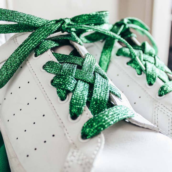 furiouslaces - Wholesale Shoelaces - Women's - Green glitter laces