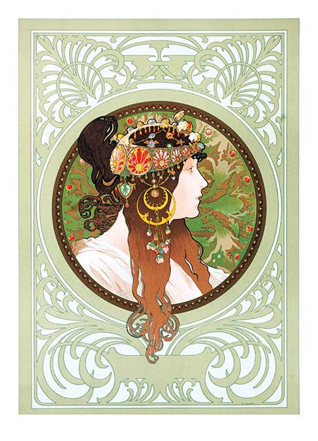 Laughing Elephant - Vendita all'ingrosso Biglietti di auguri generici - Alphonse Mucha - Biglietti in scatola per uso quotidiano6